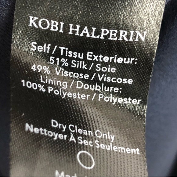 KOBI Halperin Navy blue tiered, pablum him off the shoulder, mini dress - Picture 7 of 13